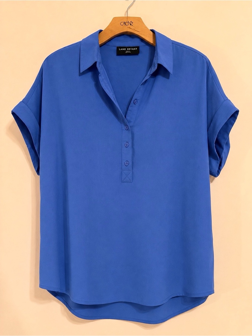 Blue Cotton Blend Top